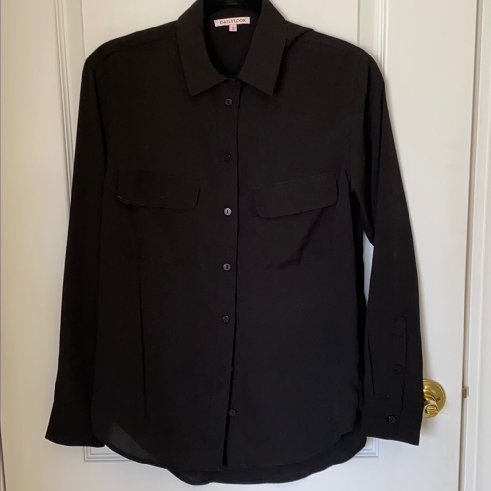 Black button up shirt